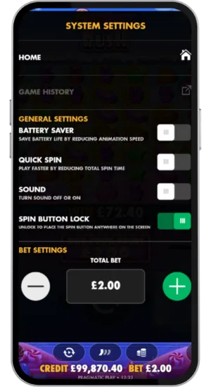 System Settings Menu